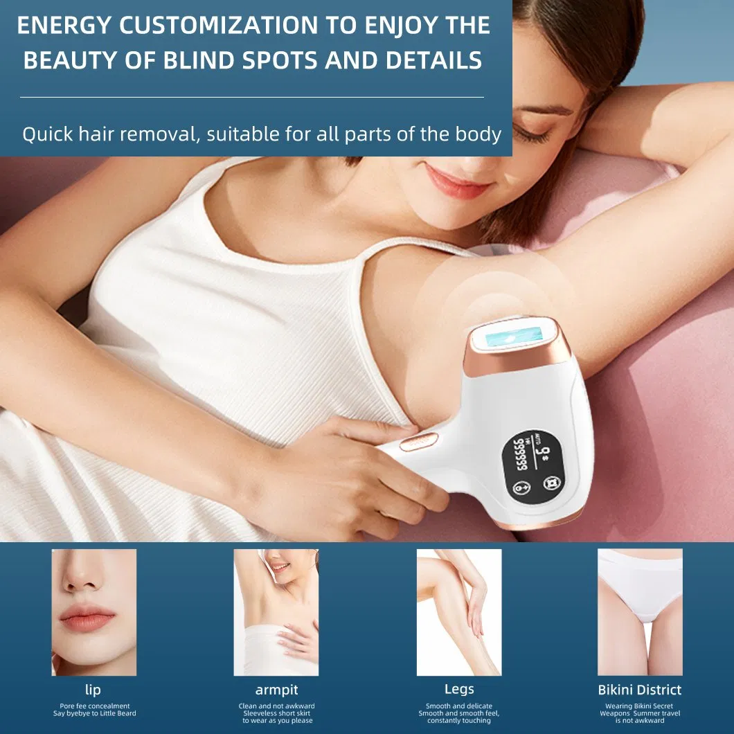 a Handheld Home-Use 2-in-1 IPL Hair Removal Device with an Ice-Cooling Function