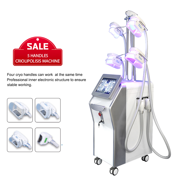 Cryolipolysis Device -16 Degree 5 Freezing Handles Work Together Best Quality Fat Cell Remove