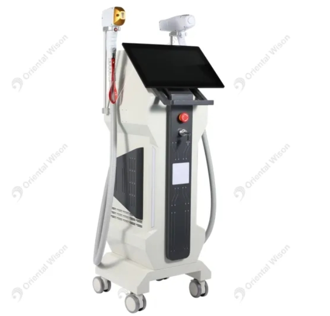 Micro Channel Diode Laser Triple Wavelength Hair Removal SPA Lasers ND YAG Q-Switch Laser Tattoo Removal Carbon Peeling Laser