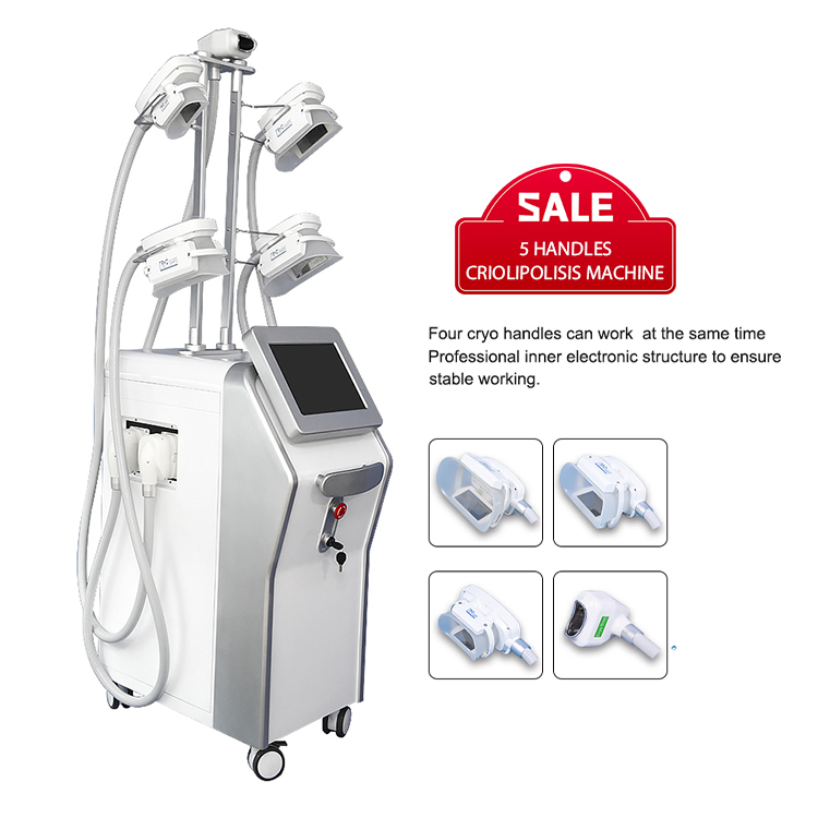 Cryolipolysis Device -16 Degree 5 Freezing Handles Work Together Best Quality Fat Cell Remove