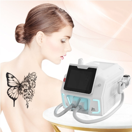 Hot Selling ND YAG 2 in 1 808 Diode Laser Permanent Hair Removal Q Switched ND YAG Laser Tattoo Removal Machine