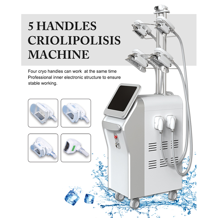 Cryolipolysis Device -16 Degree 5 Freezing Handles Work Together Best Quality Fat Cell Remove