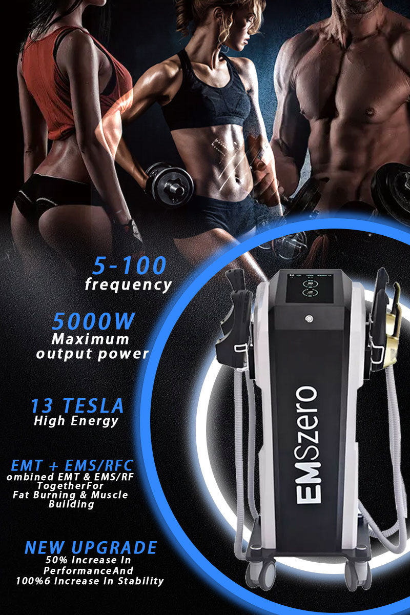 4 Handles EMS Body Slimming Muscle Building Butt Lift RF EMS Body Sculpt Muscle Stimulator Beauty Euipment