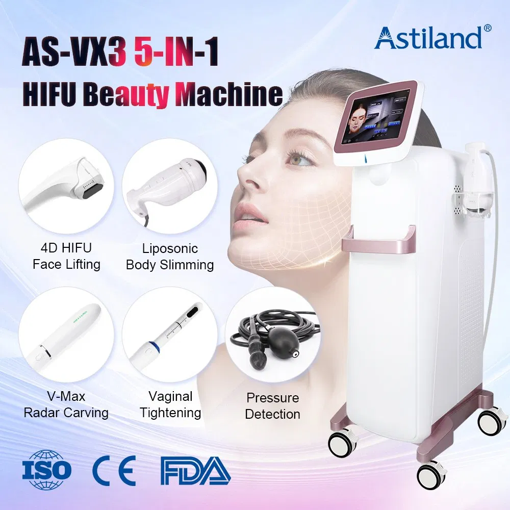 Vertical Vmax Face Lifting Vaginal Tightening Lipo Slimming 5D Hifu Machine