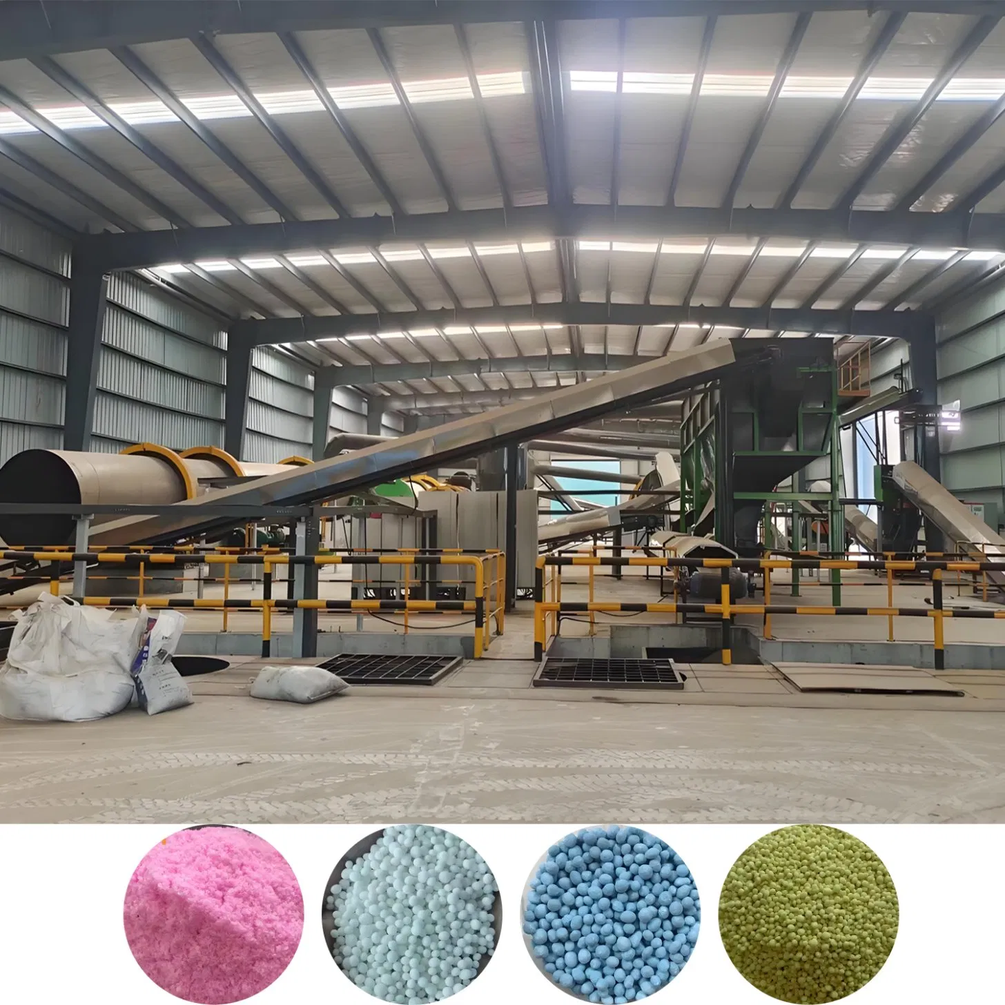 Industrial-Scale Composting &amp; Granulation Line for NPK, Seaweed &amp; Manure to Organic Fertilizer Pellets