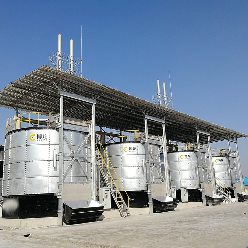 Rotary Drum Composting Vessel Continuous Feed Fermentation Tank Aerated Fermentation Chamber in-Vessel Composting Tank