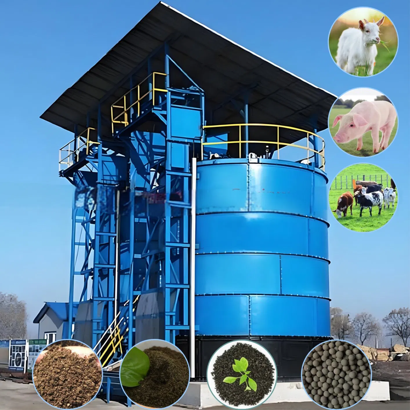 China Factory Direct Sales Rapid Degradation Compost Making machine, , 100m³ in-Vessel Composting System