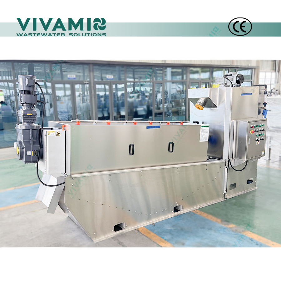 New Design Screw Press System Delivering Steady Dewatering for Wastewater Plants