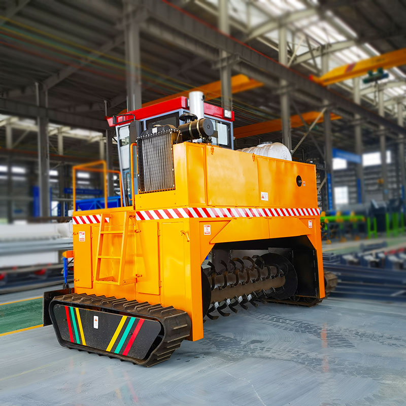 Outdoor Motorized Organic Fertilizer Composter with High Productivity for Garden Waste Recycling