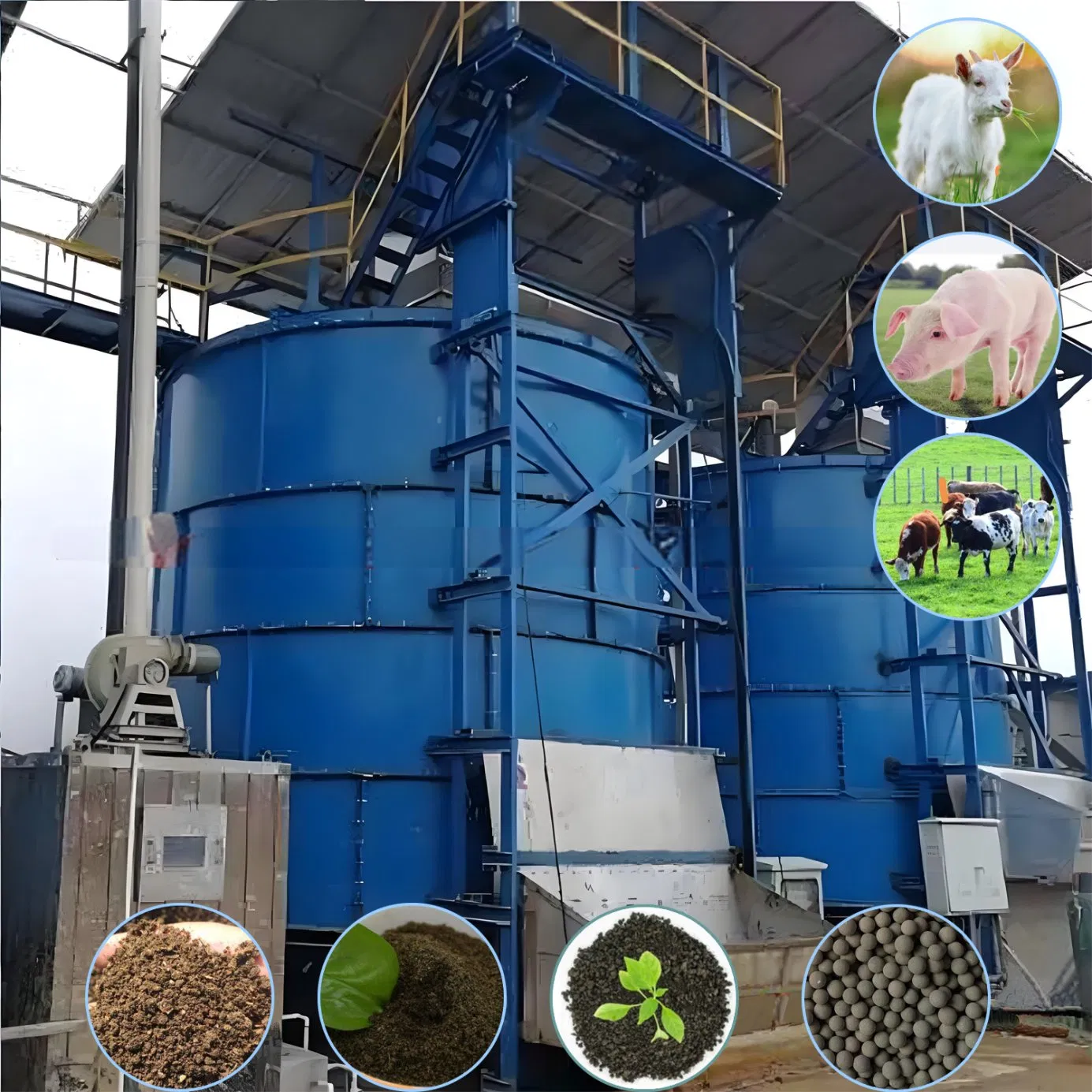 Automatic Animal Livestock Chicken /Cow Manure Organic Fertilizer Composting Making Machine-Organic Waste Treatment Equipment