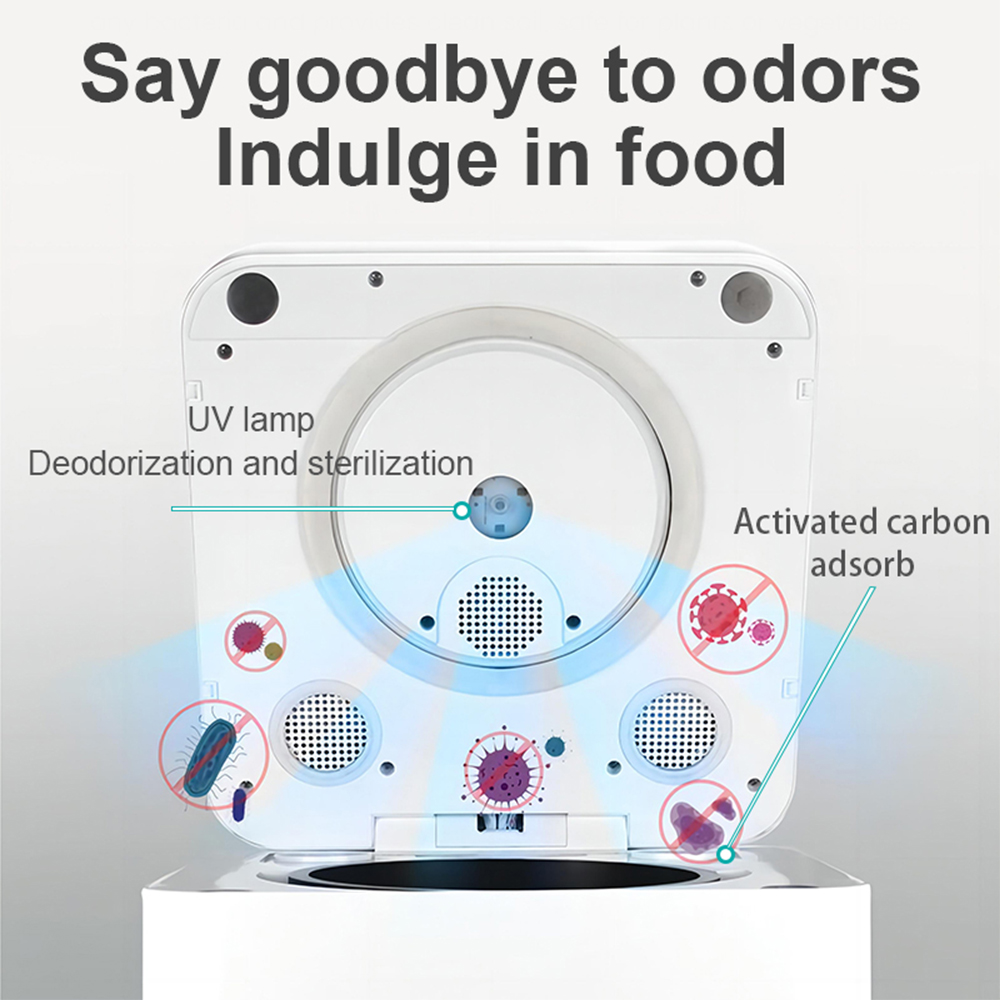 Electric Odor-Free Food Waste Composting Machine 42dB Noiseless Stainless Steel 3.3L Capacity Garbage Collector Household