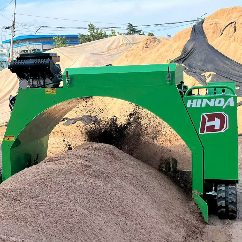 Small Gasoline Compost Turner Machine | Walk-Behind Design for Home Garden &amp; Food Waste Aerobic Fermentation