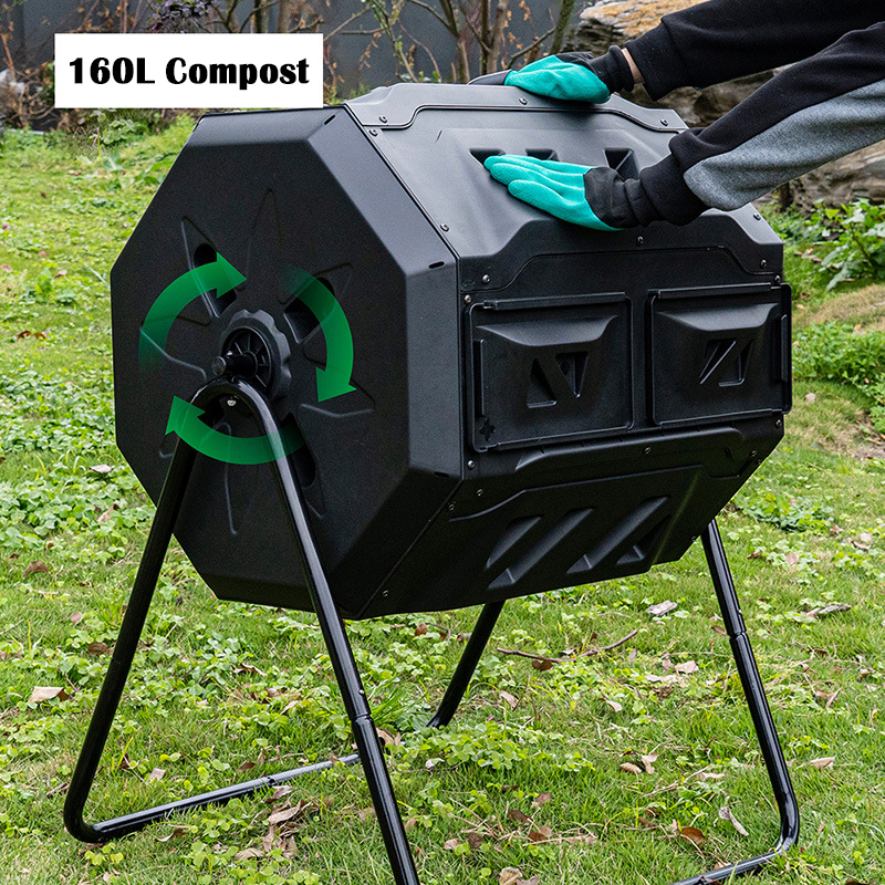 Plastic Indoor Food Garden Kitchen Waste Composter Composting Machine Home Compost Tumbler Bin