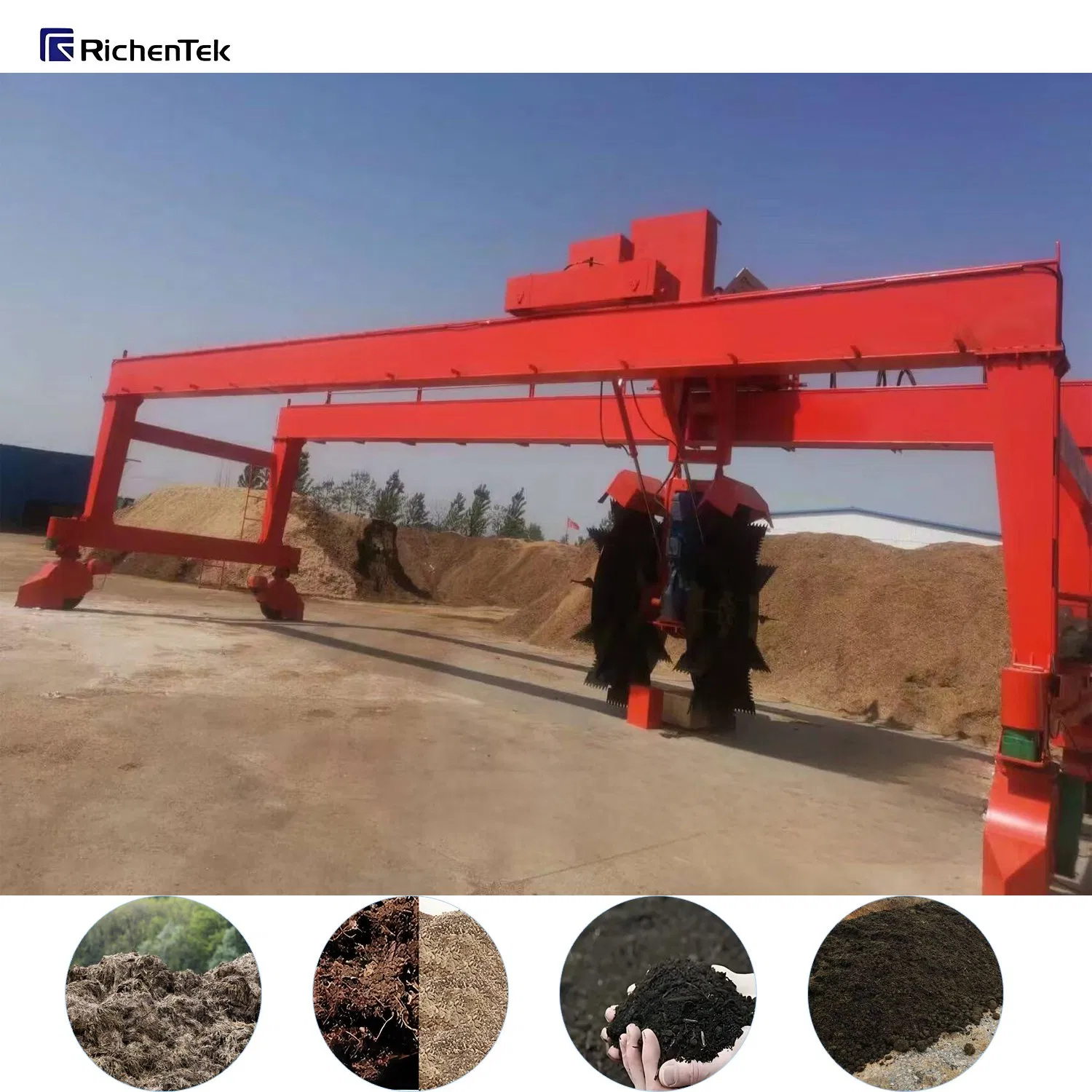 Versatile Organic Waste Composting Solutions: Turn Cow Dung, Food Scraps, Agricultural Waste Into Fertilizer with Disc &amp; Wheel-Type Machines