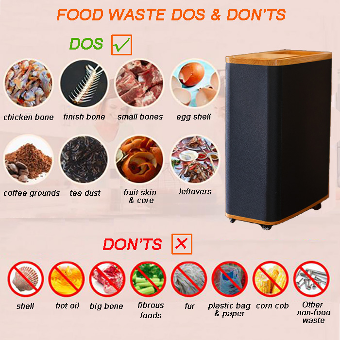 Food Waste Digester Garbage Disposal Automatic Food Waste Processor Food Cycler Composting Machine Kitchen Waste Recycling
