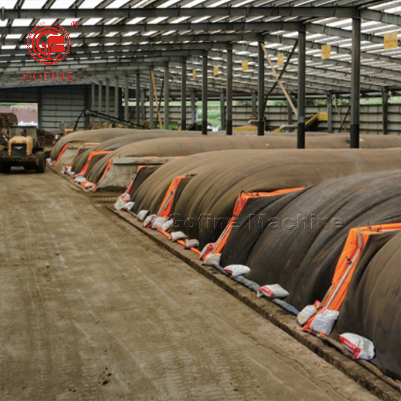 Livestock Manure Agricultural Waste Aerobic Composting System with Nano Membrane Cover
