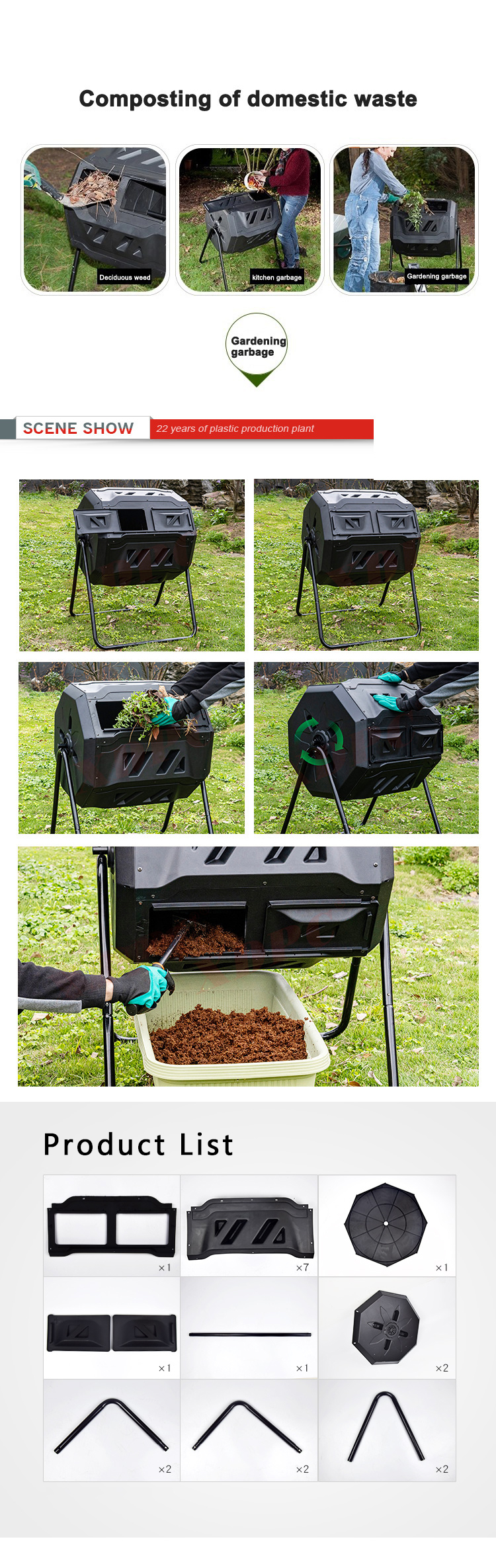 Compost Tumbler Detail 3