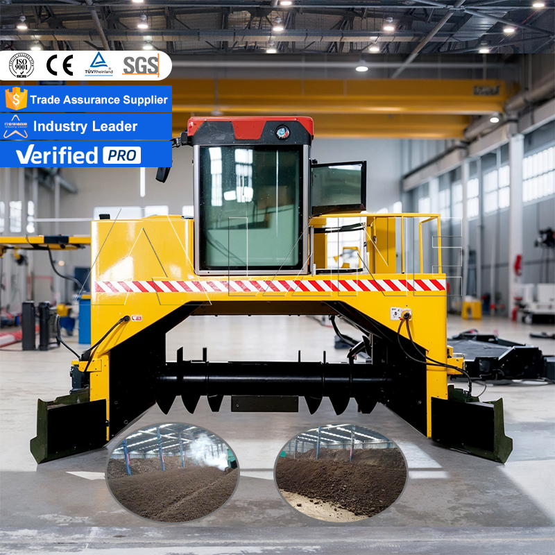 LANE Mounted Compost Machine Turner Crawler Cow Dung Bio Fertilizer Compost Turner Machine Garden Waste Compost Turner Machine