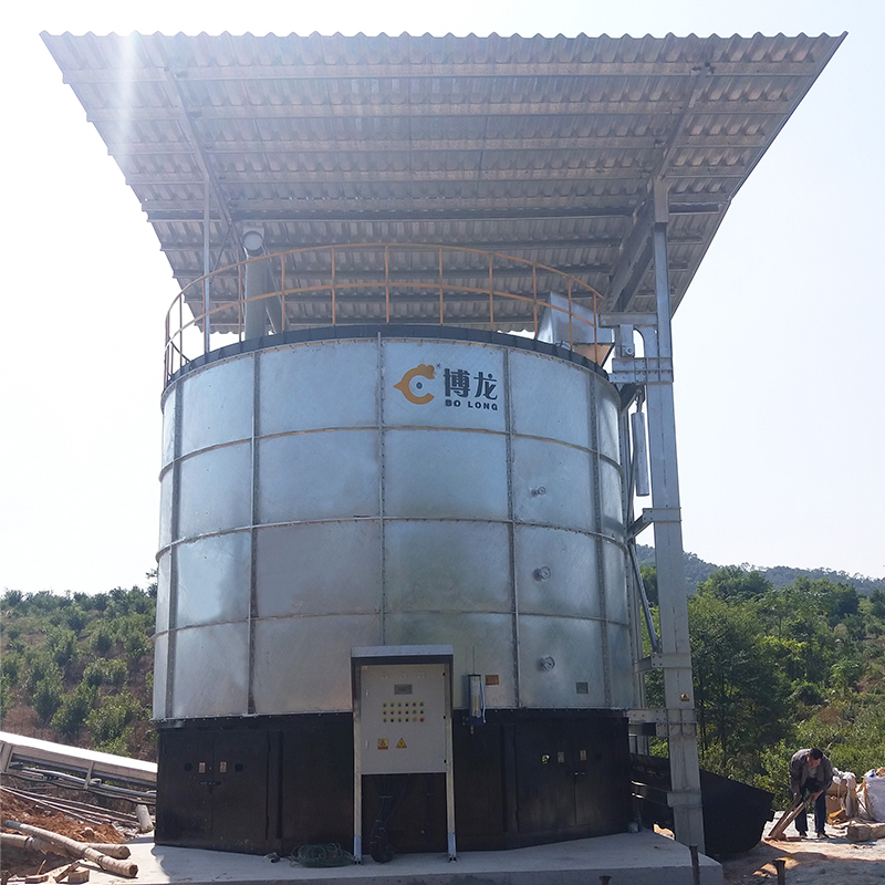 Rotary Drum Composting Vessel Continuous Feed Fermentation Tank Aerated Fermentation Chamber in-Vessel Composting Tank