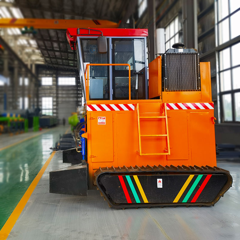 Outdoor Motorized Organic Fertilizer Composter with High Productivity for Garden Waste Recycling