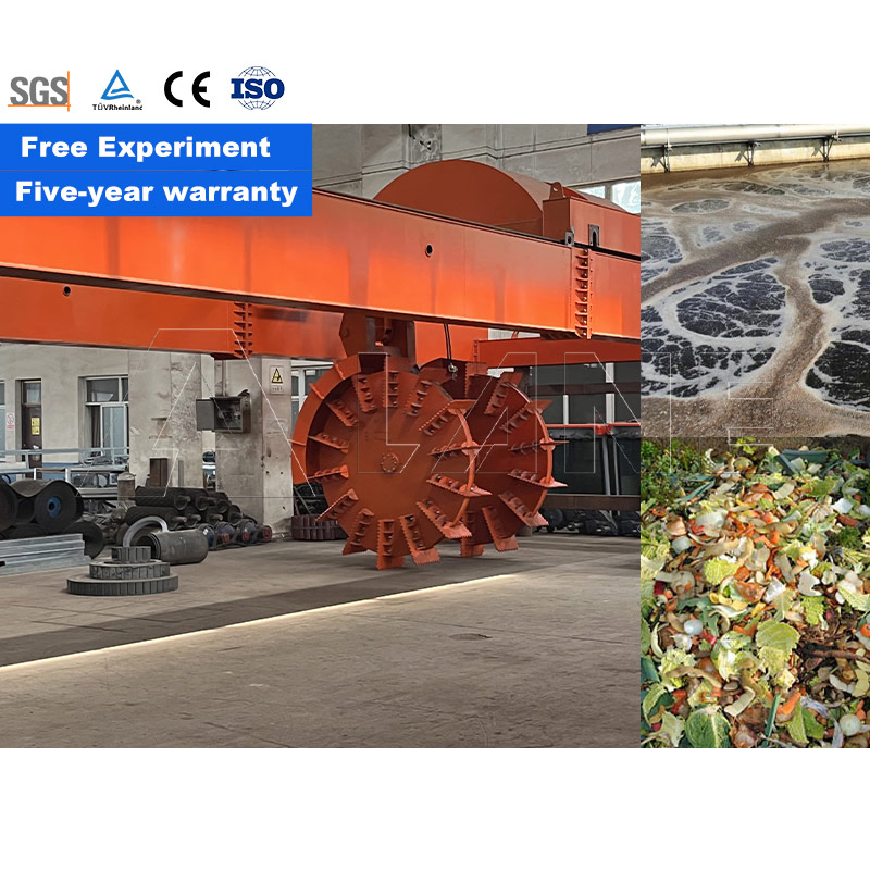 Lane Cow Dung Wheel Type Composting Equipment Poultry Waste Chicken Manure Compost Turner Machine