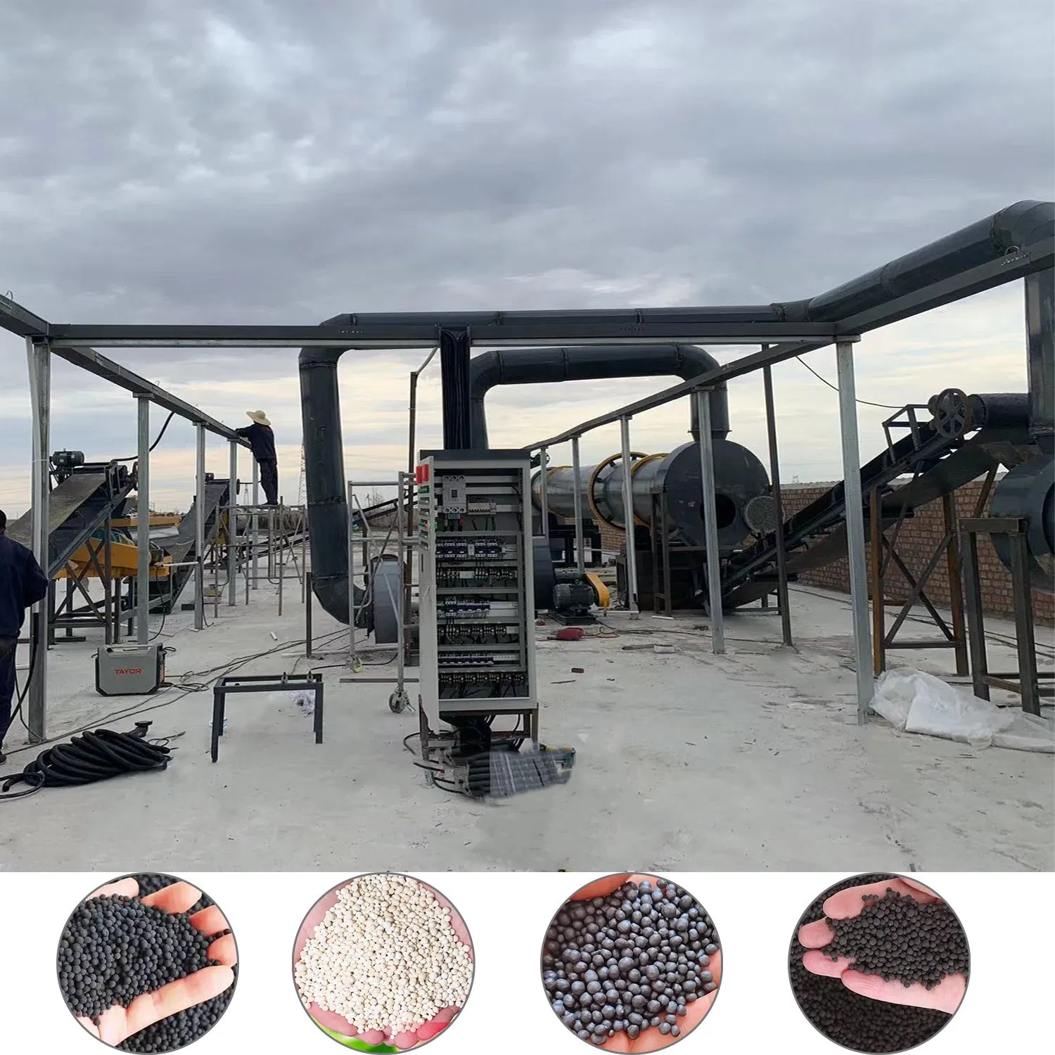 Robust Compost Turning Equipment for Static &amp; Dynamic Fermentation Modes, Manure Fertilizer Granulator Line