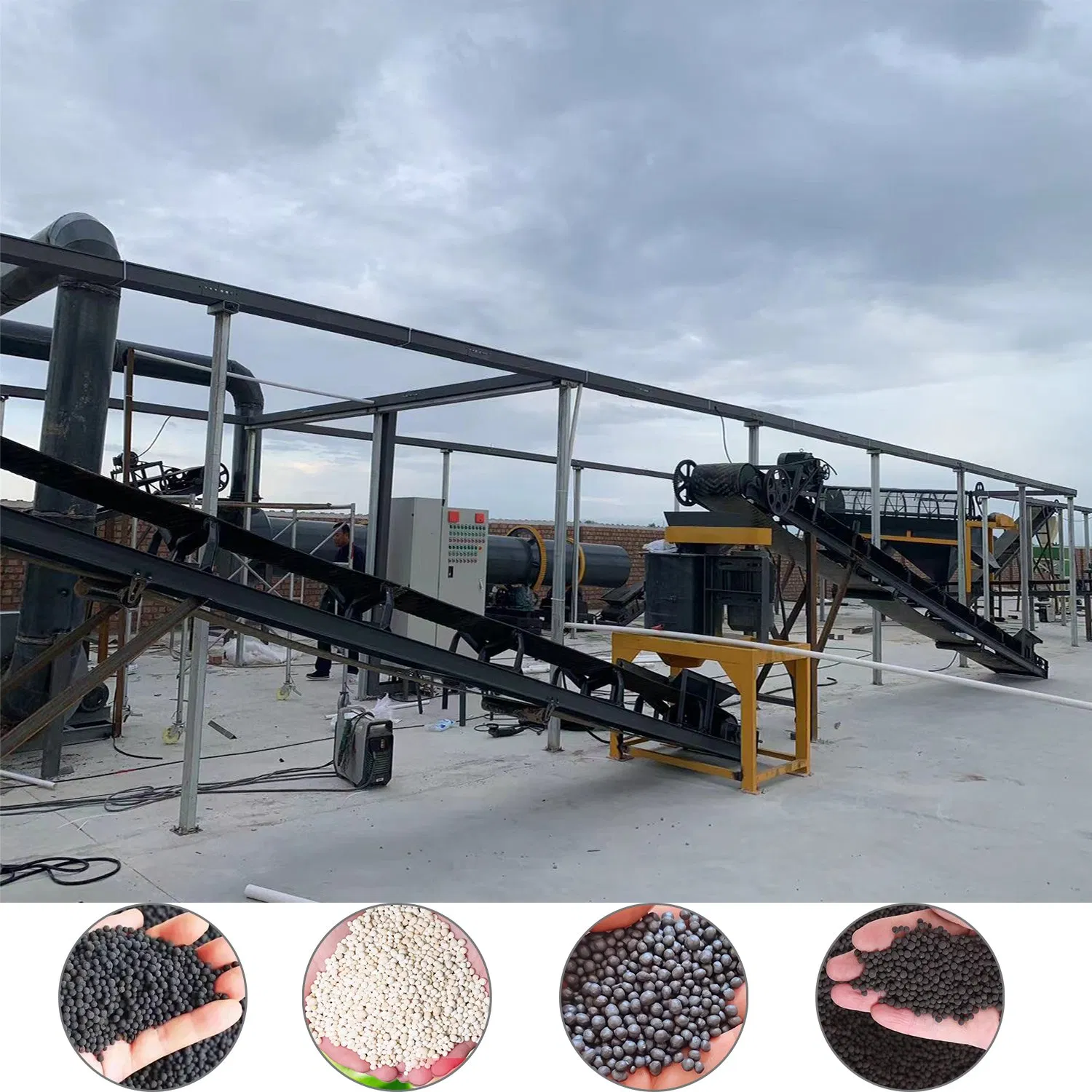 Robust Compost Turning Equipment for Static &amp; Dynamic Fermentation Modes, Manure Fertilizer Granulator Line