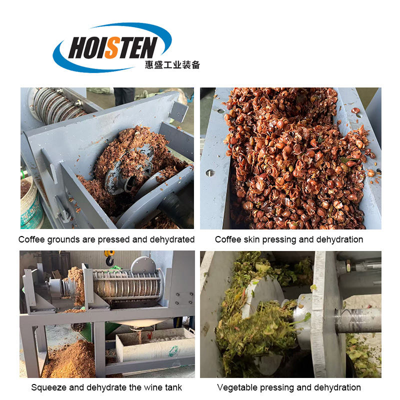 Organic Waste Composting Food Waste Disposer Fruit Vegetable Crushing Shredding Press Dewatering Dehydrator Machine 3000kg/h