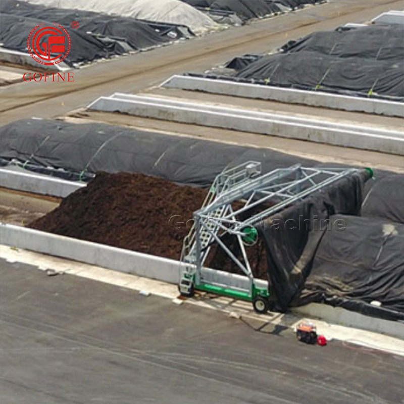 CE Certified Film Cover Composting Making Machine for Mushroom Residue Fertilizer Process