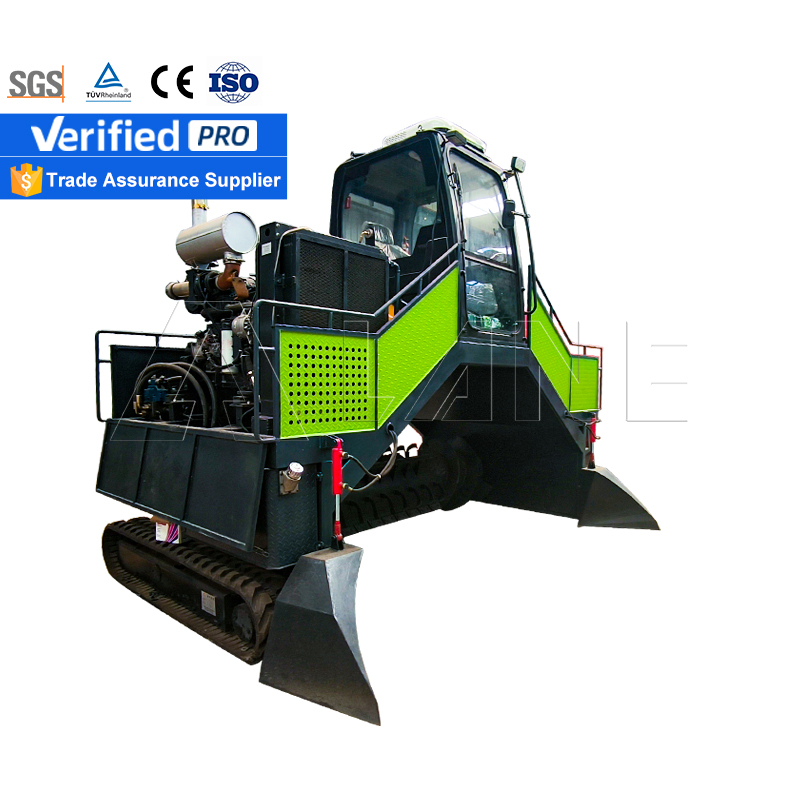 Lane Composting Sludge Compost Turner Farm Machinery Tractors Automatic Crawler Type Compost Turner