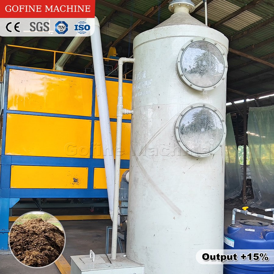 Filter Mud Kitchen Waste Horizontal Compost Making Machine