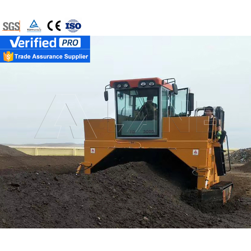 Lane Good Quality Moving Crawler Type Compost Turner Machine for Organic Fertilizer Production Line Composting Food Waste Disposer