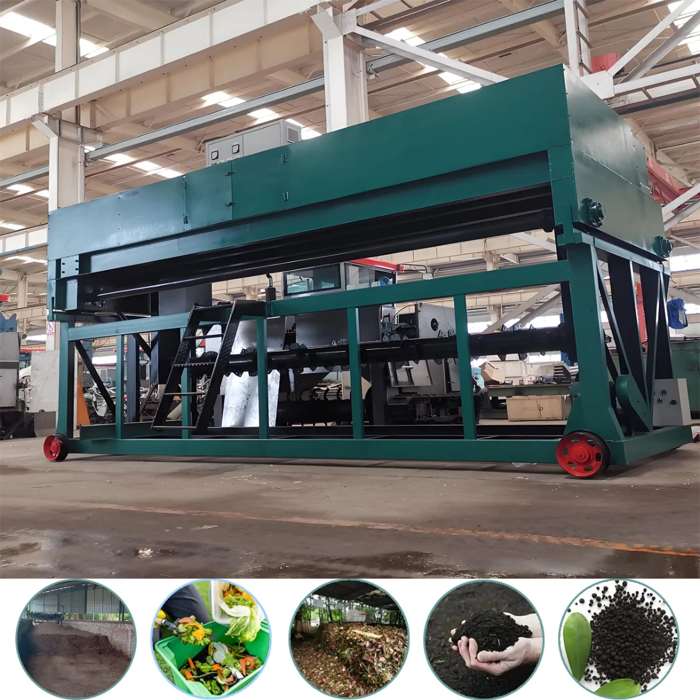 Automatic Trough Compost Fermentation System - Compatible with Solar Fermentation Room Smart Monitoring &amp; Energy Saving