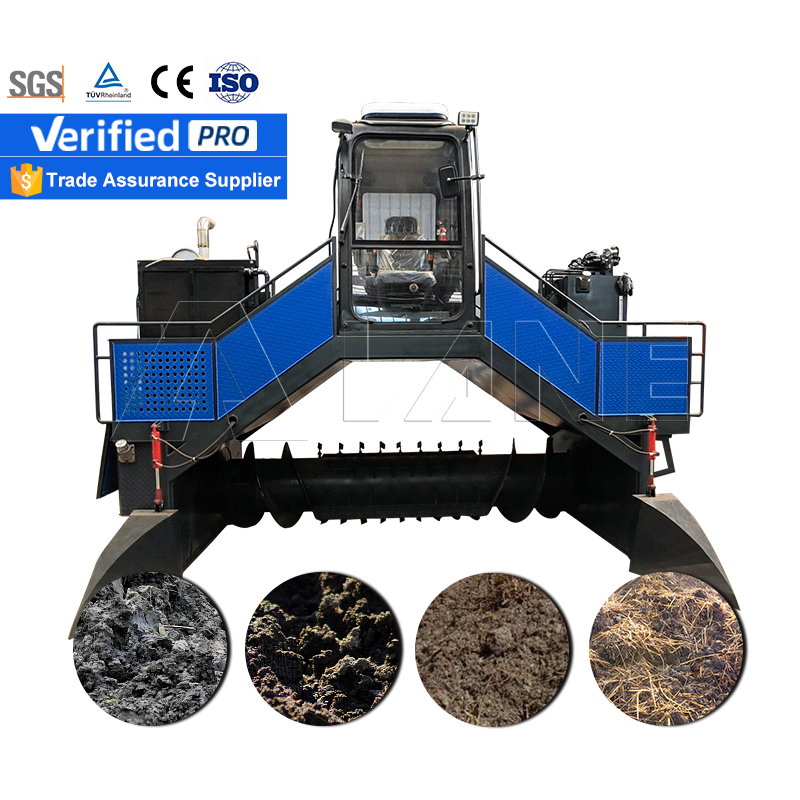 Lane Large Earthworm Manure Composter Drum Cow Dung Compost Machine Palm Nut Shells Composting Machine Food Waste Compost Machine