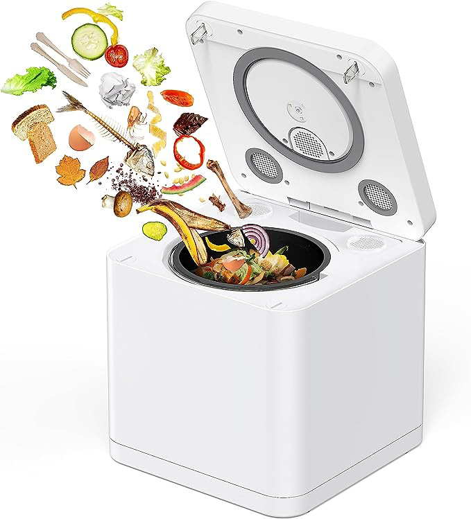 Electric Odor-Free Food Waste Composting Machine 42dB Noiseless Stainless Steel 3.3L Capacity Garbage Collector Household