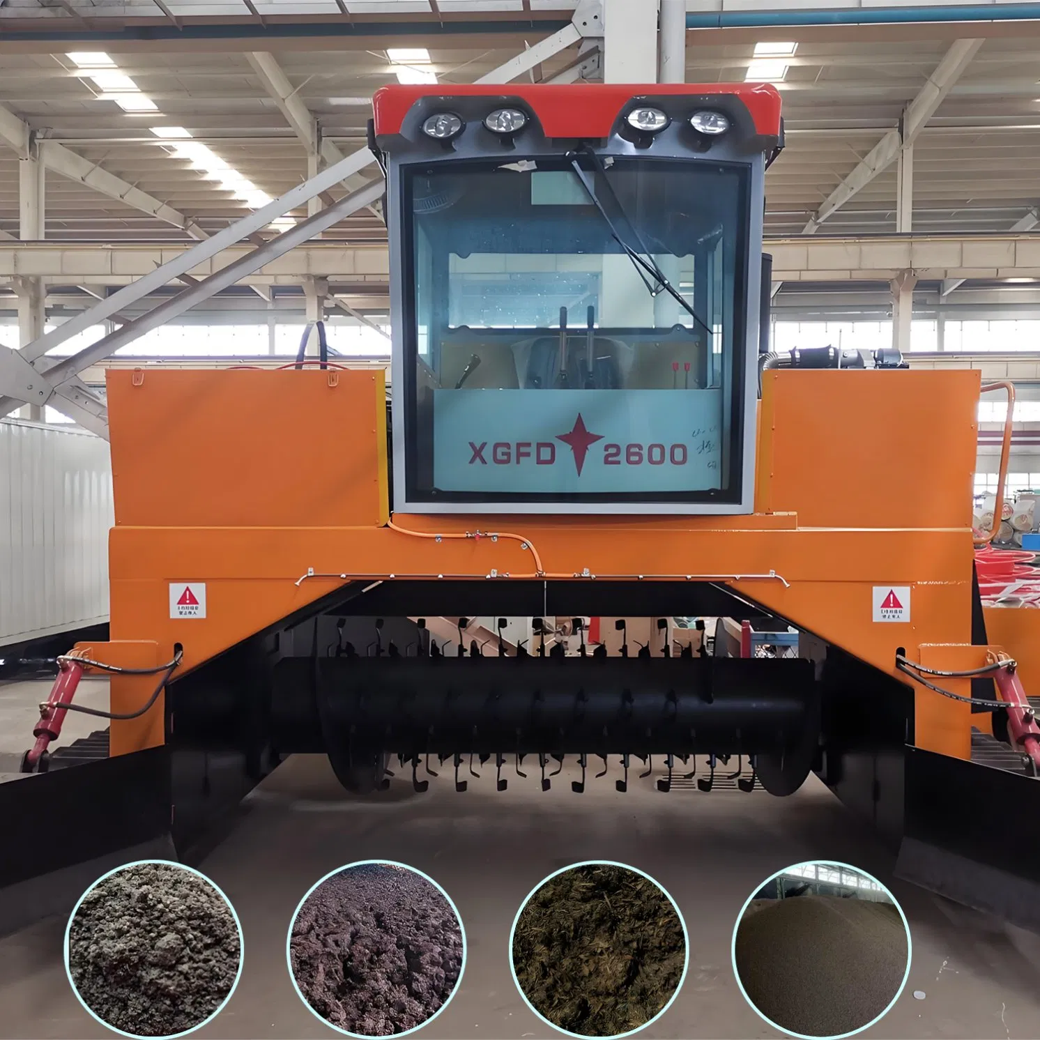 Livestock Manure Windrow Compost Turning Machine for Fertilizer, Best Crawler-Mounted Compost Turner for Fast &amp; Even Composting