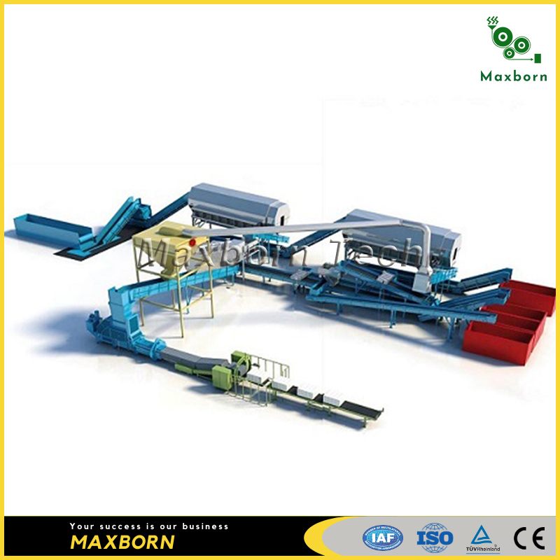 Msw Soerting Plant Post-Treatment of Organic Food Waste Composting Machine