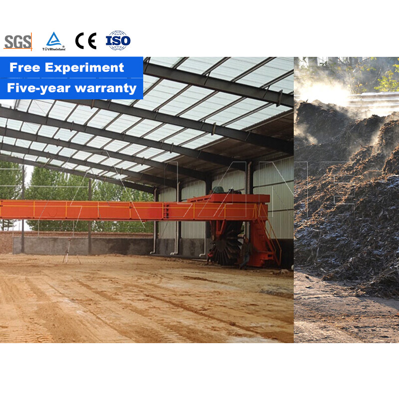 Lane Cow Dung Wheel Type Composting Equipment Poultry Waste Chicken Manure Compost Turner Machine