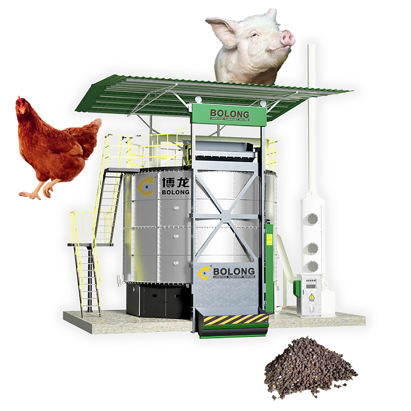 Bolong Poultry Farm Chicken Manure Composting Machine Famous Brand Factory Direct Sell Septic Fermentation Compost Mixer