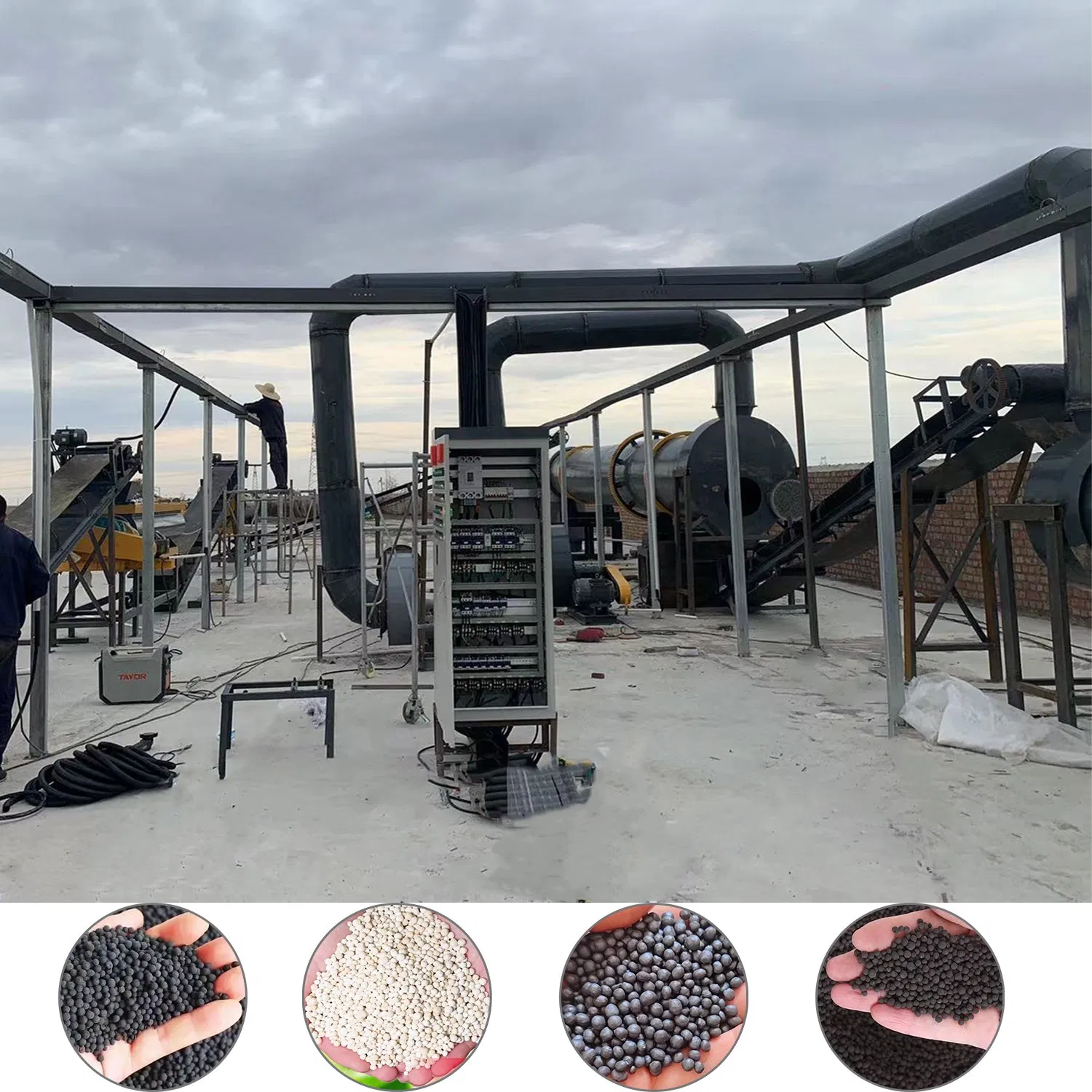 Complete Bio-Organic Fertilizer Equipment for Soil Health Improvement-Waste Recycling Machine for Agricultural &amp; Industrial Organic by-Products