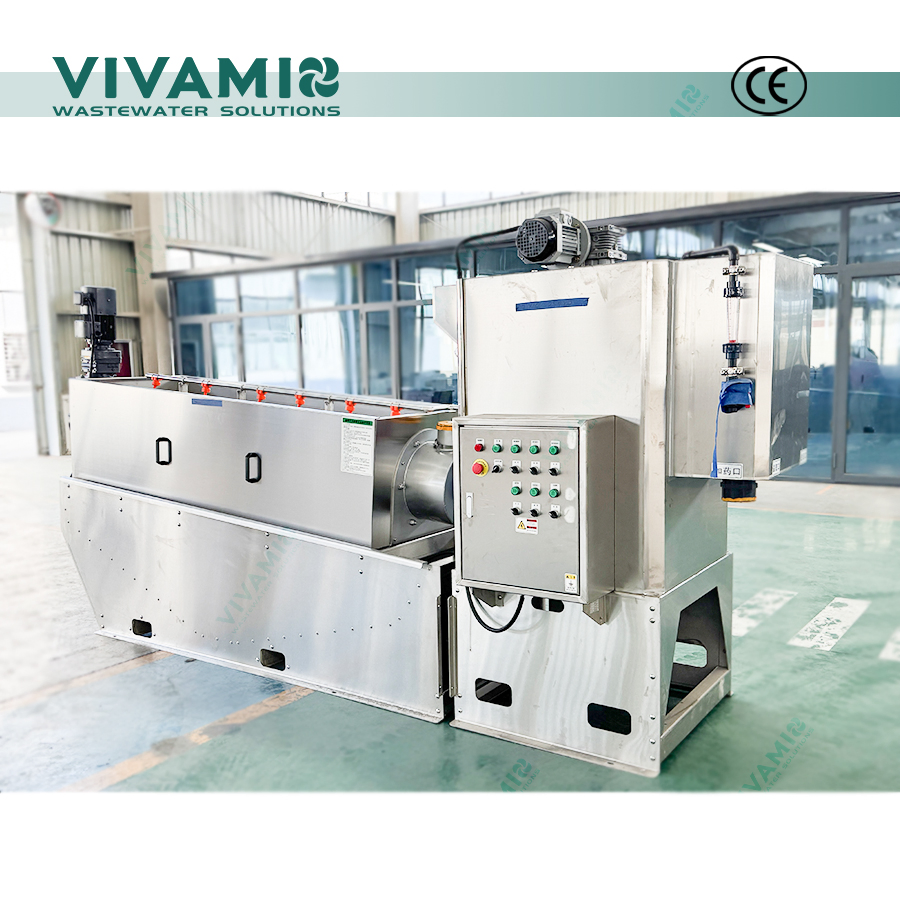 New Design Screw Press System Delivering Steady Dewatering for Wastewater Plants