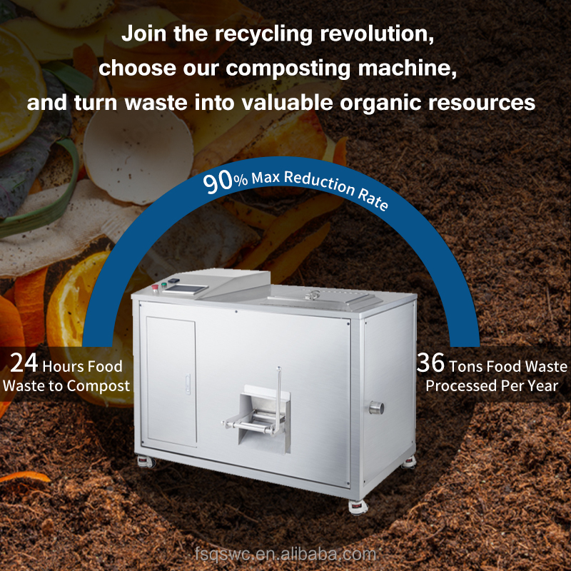 100kg/day Commercial Food Waste Disposer Garbage Disposer Recycling Machine Food Waste Composter