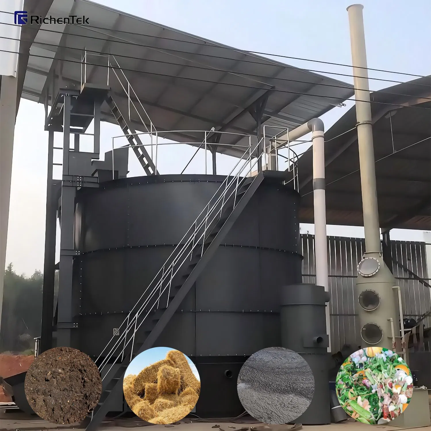 High-Temperature Aerobic Digestion Equipment - Rapid 15-Day Composting Cycle, Poultry Manure Composting Plant Supplier China