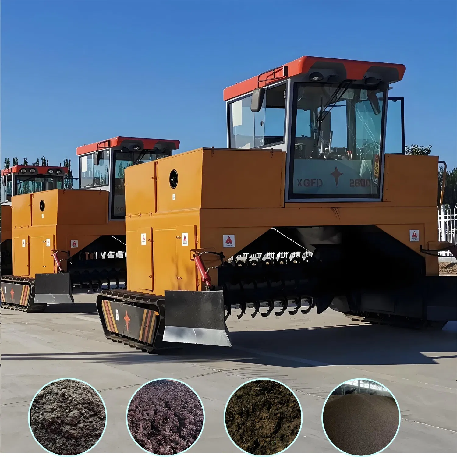 Livestock Manure Windrow Compost Turning Machine for Fertilizer, Best Crawler-Mounted Compost Turner for Fast &amp; Even Composting