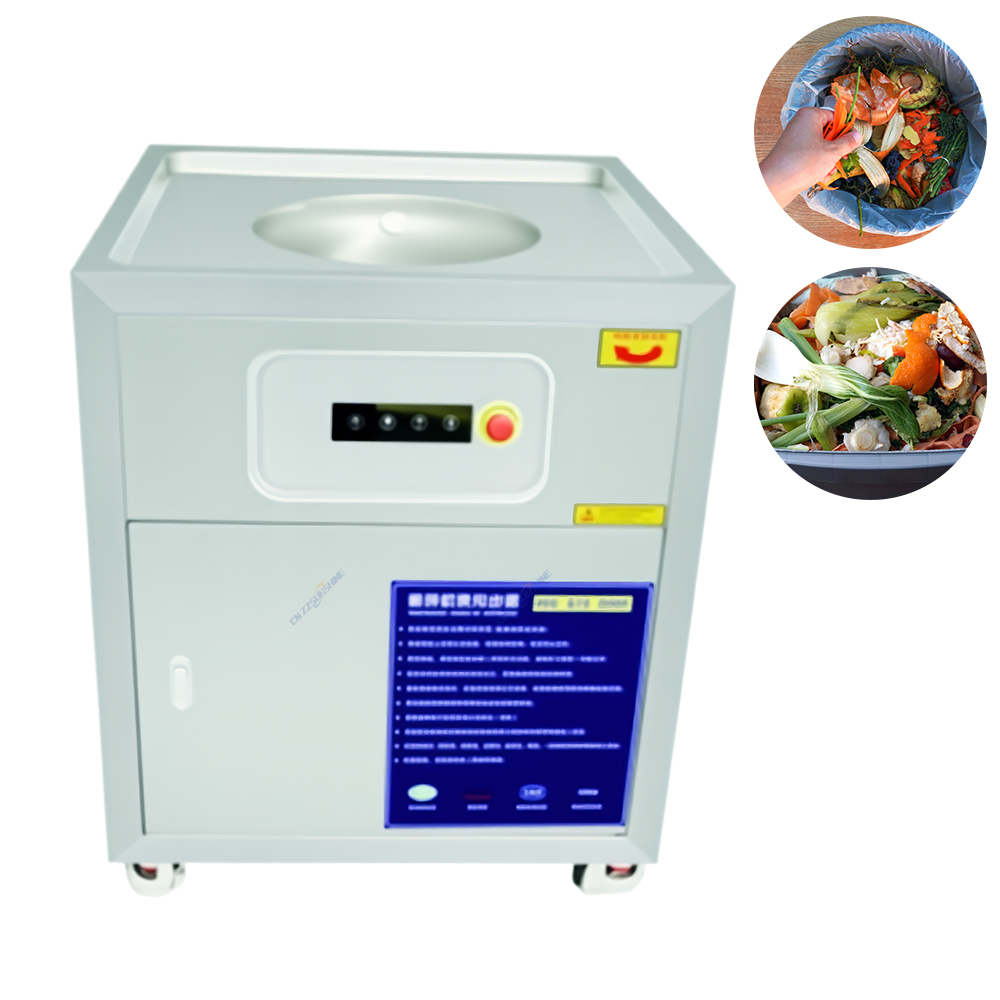 Fully Automatic Electric Stainless Steel Commercial Kitchen Waste Recycling Composting Machine Batch Processing Dewatering