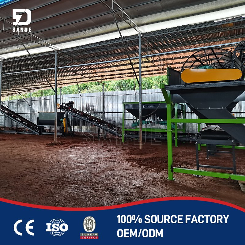 Automated Poultry Farm Waste Recycling System, Goose Manure Composting Organic Fertilizer Production Line