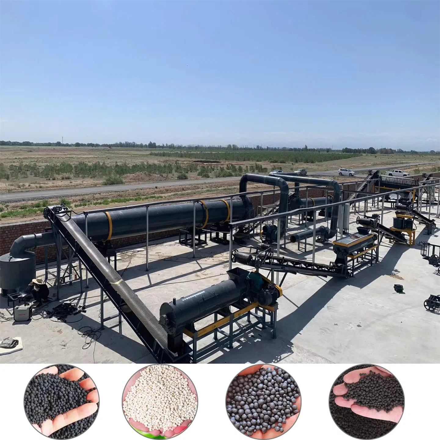 Robust Compost Turning Equipment for Static &amp; Dynamic Fermentation Modes, Manure Fertilizer Granulator Line