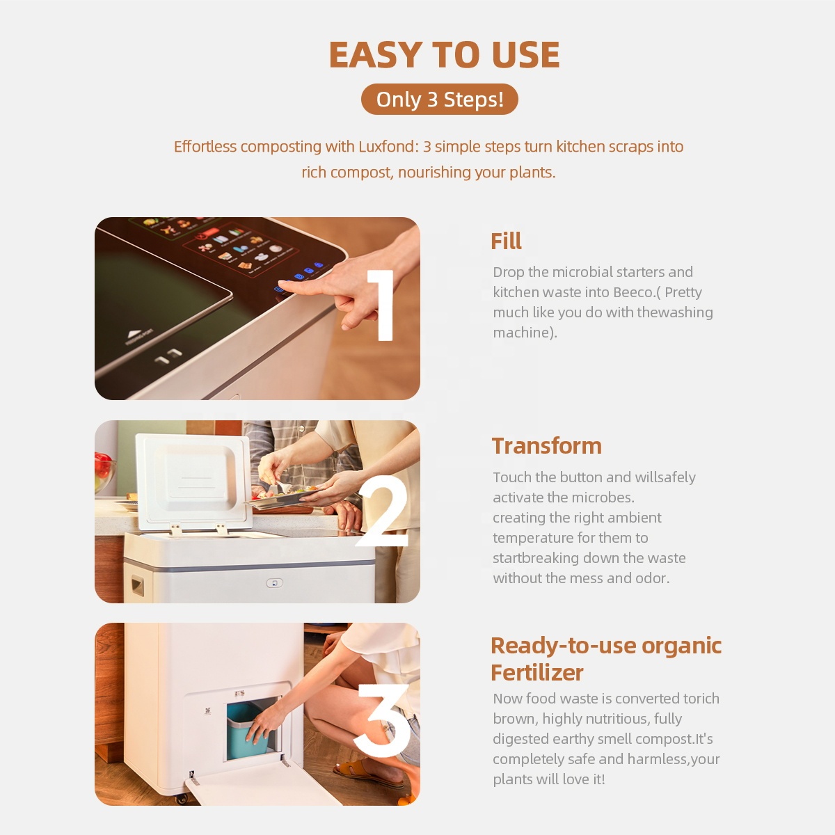 21L Kitchen Food Organic Electric Waste Composter Garbage Disposal Machine Household for Organic Fertilizer Making
