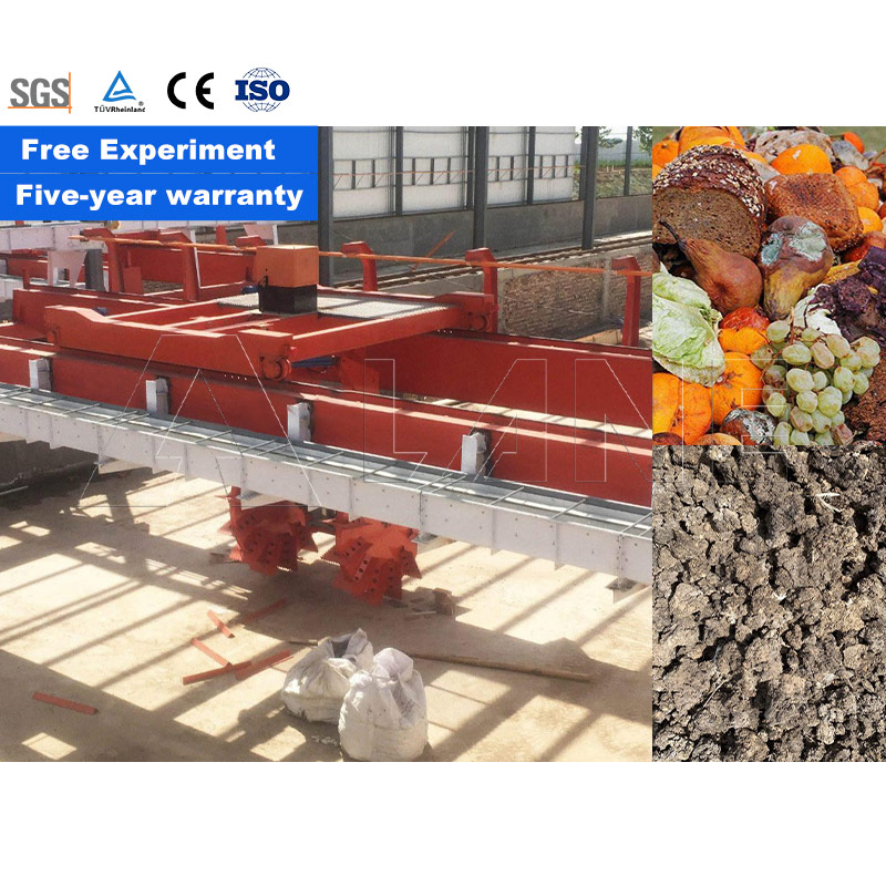 Lane Animal Manure Composting Machine Wheel Type Compost Turner High Efficiency Compost Making Machine