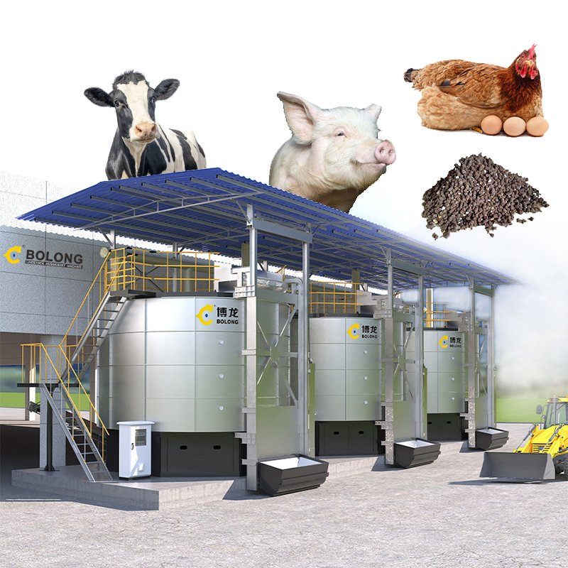 Bolong Poultry Farm Chicken Manure Composting Machine Famous Brand Factory Direct Sell Septic Fermentation Compost Mixer